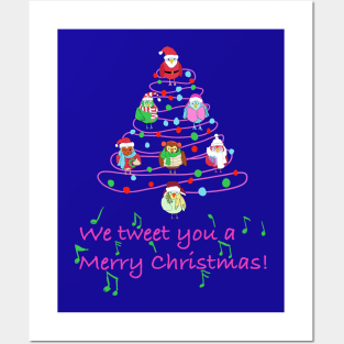 Merry Christmas birds Posters and Art